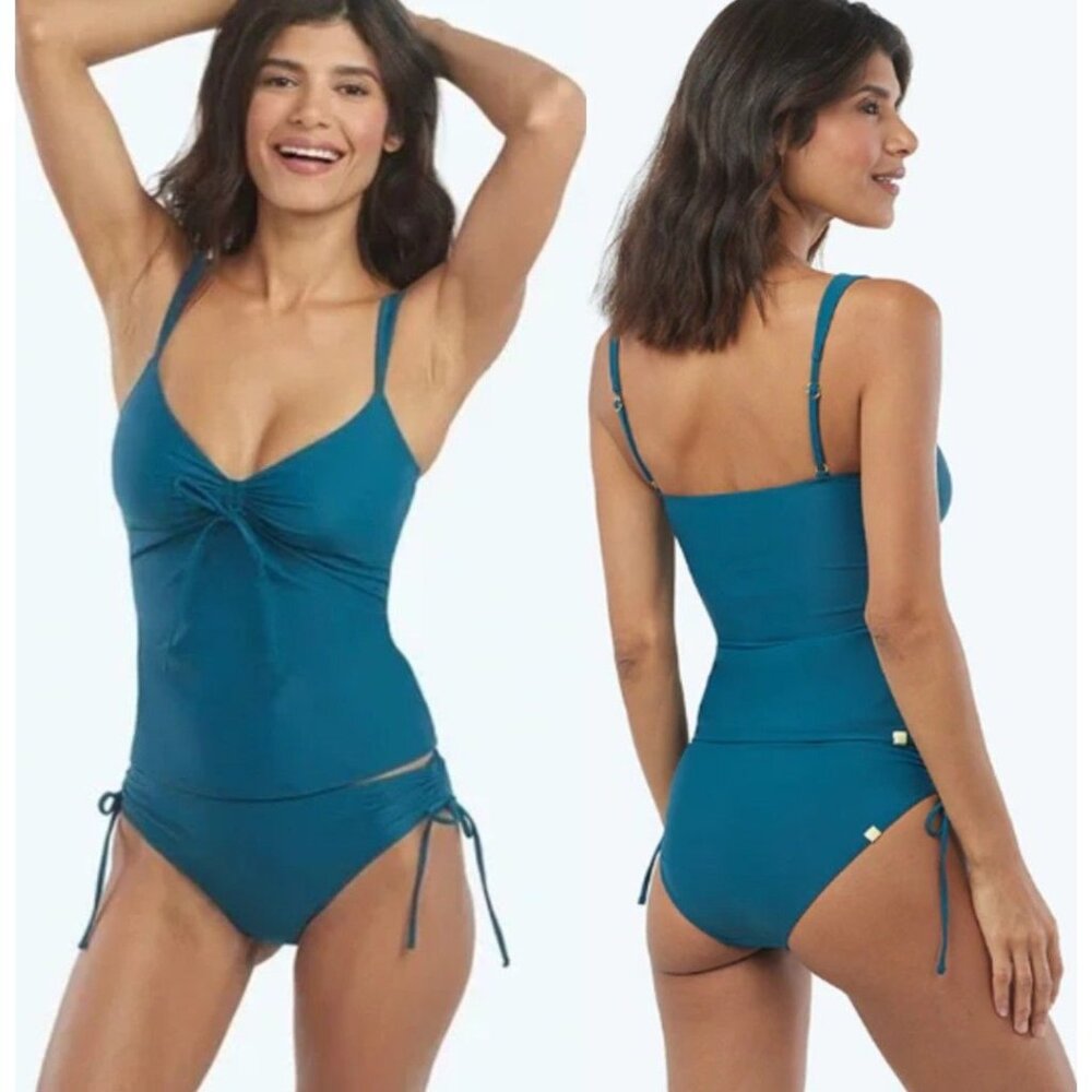 SUMMERSALT Summer Beach Adjustable Strap The Cinched Tankini Top Size 8 NWT - Picture 1 of 10